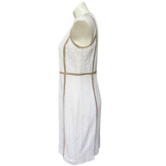 MICHAEL Michael Kors White Lace Sheath Dress, Sleeveless Women's Size 8 - Picture 7 of 11